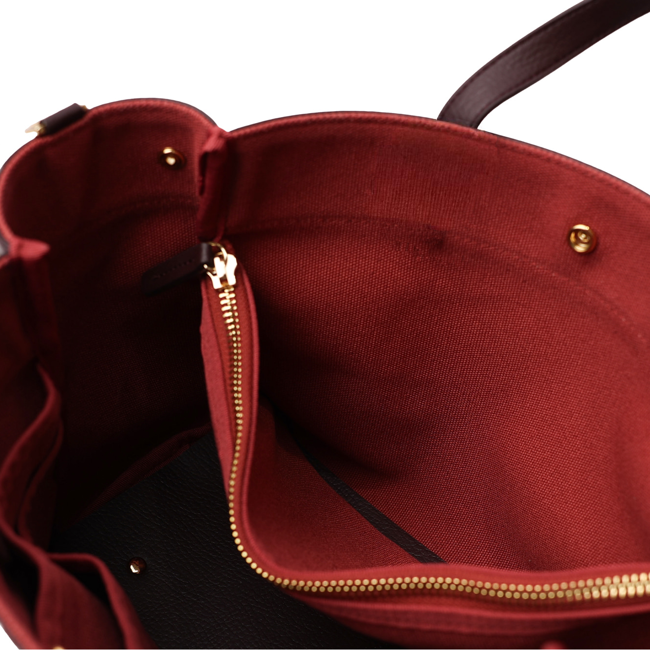 AERIA Two-Tone Canvas Work Tote – Wine Color (Pre-Order)