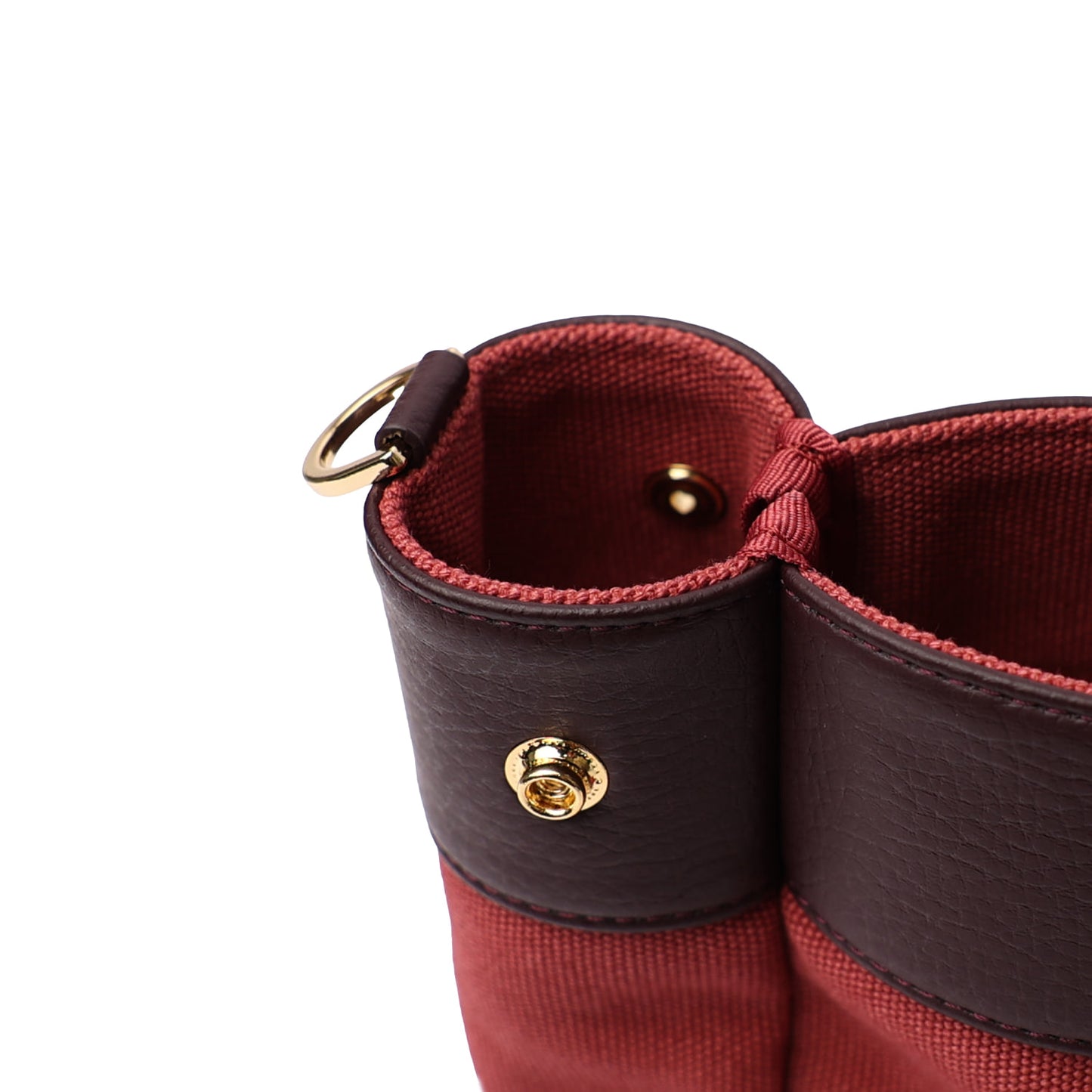 AERIA Two-Tone Canvas Work Tote – Wine Color (Pre-Order)